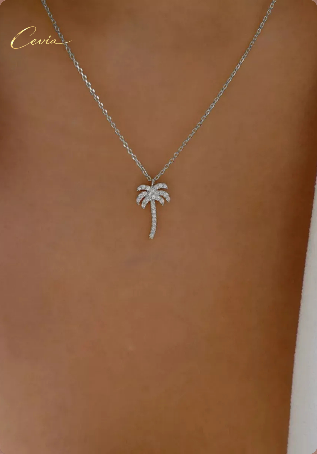The Riviera Palm Pendant Necklace