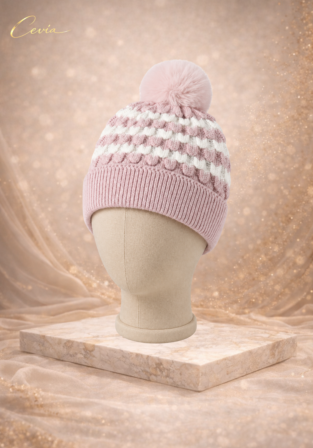 The Liorane Textured Pom Beanie
