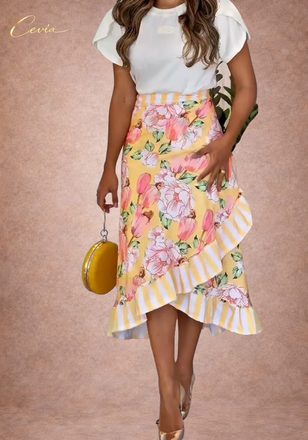 The Sunset Bloom Ruffle Skirt