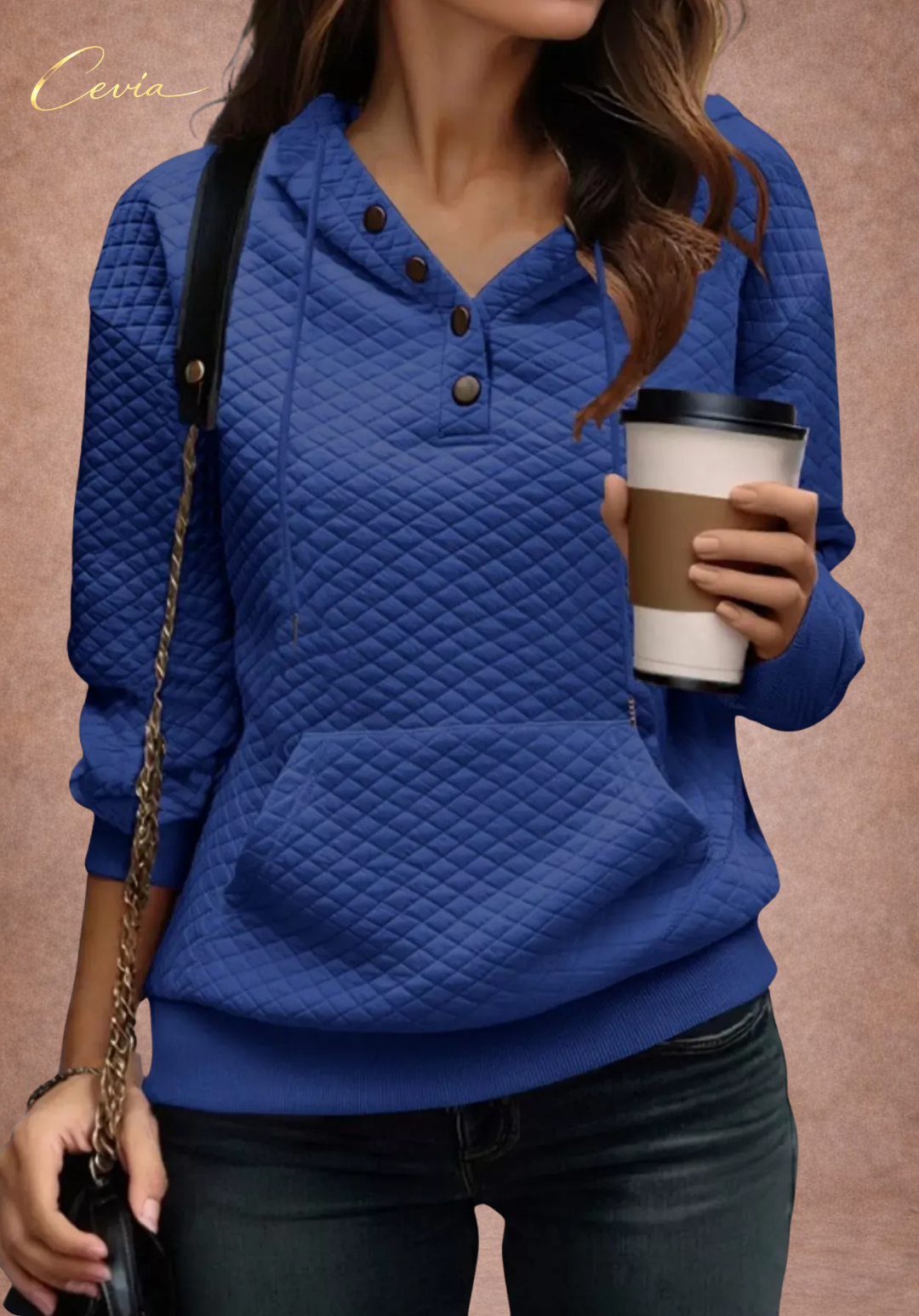 The Alverine Quilted Buttonline Hoodie