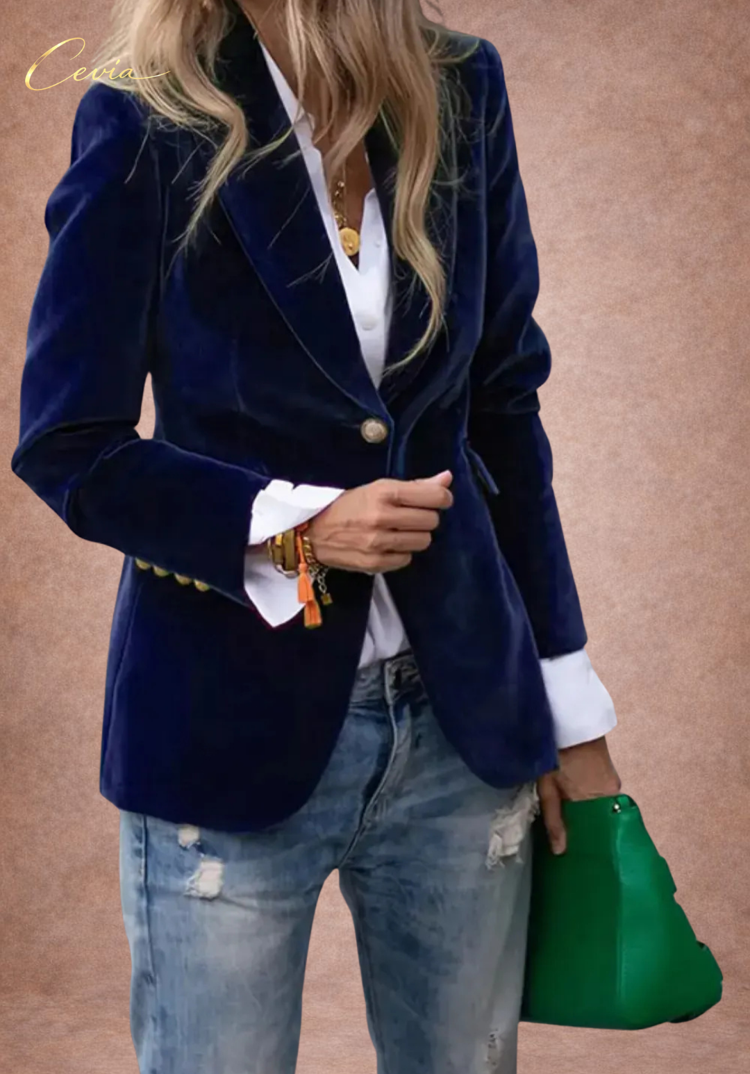 The Valérie Midnight Velvet Blazer