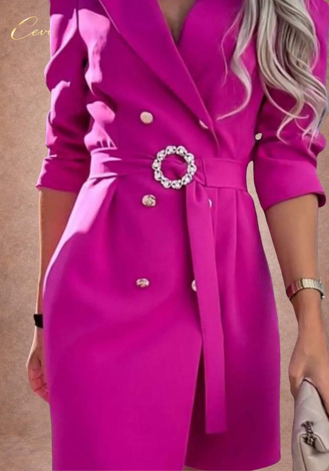 Blazer-Style Belted Mini Dress