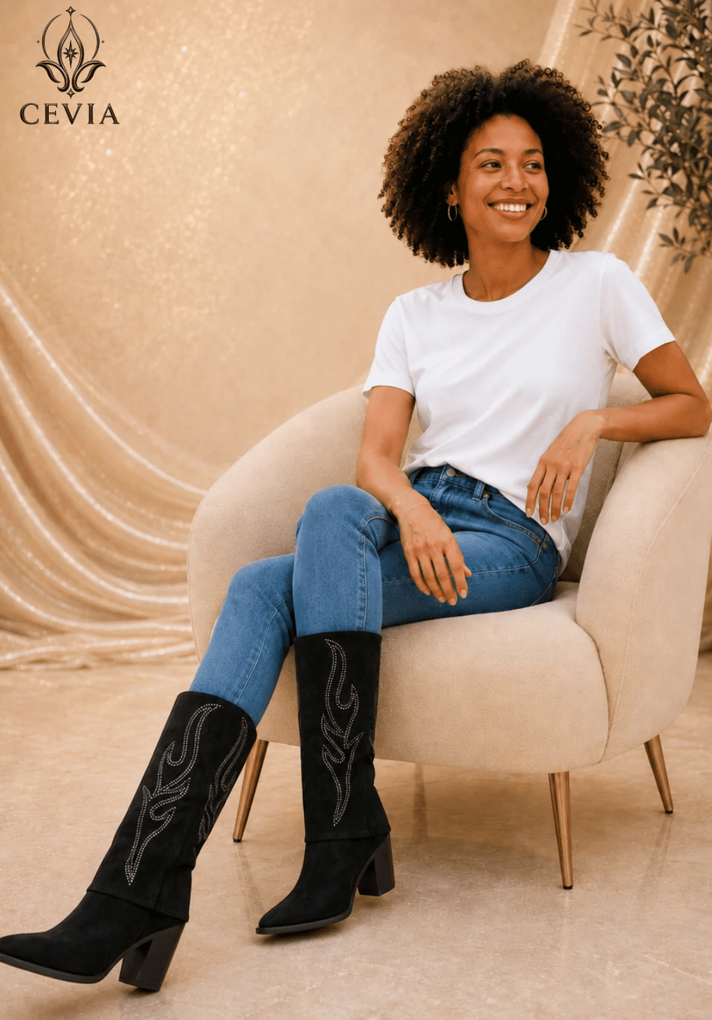 The Radiant Western Knee-High Boots