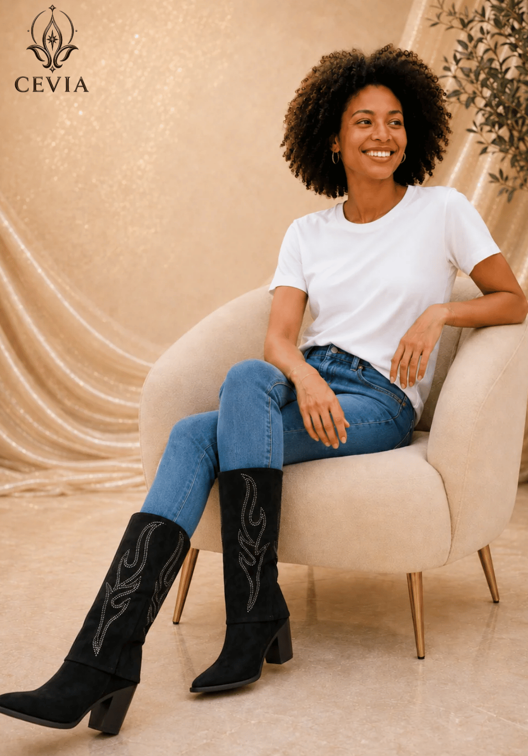The Radiant Western Knee-High Boots