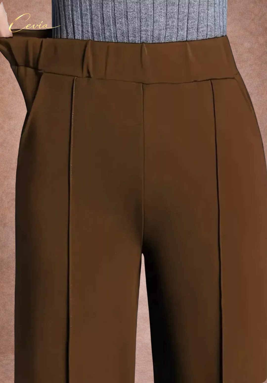 The Corvella Sleek-Line Wide-Leg Tailored Trousers