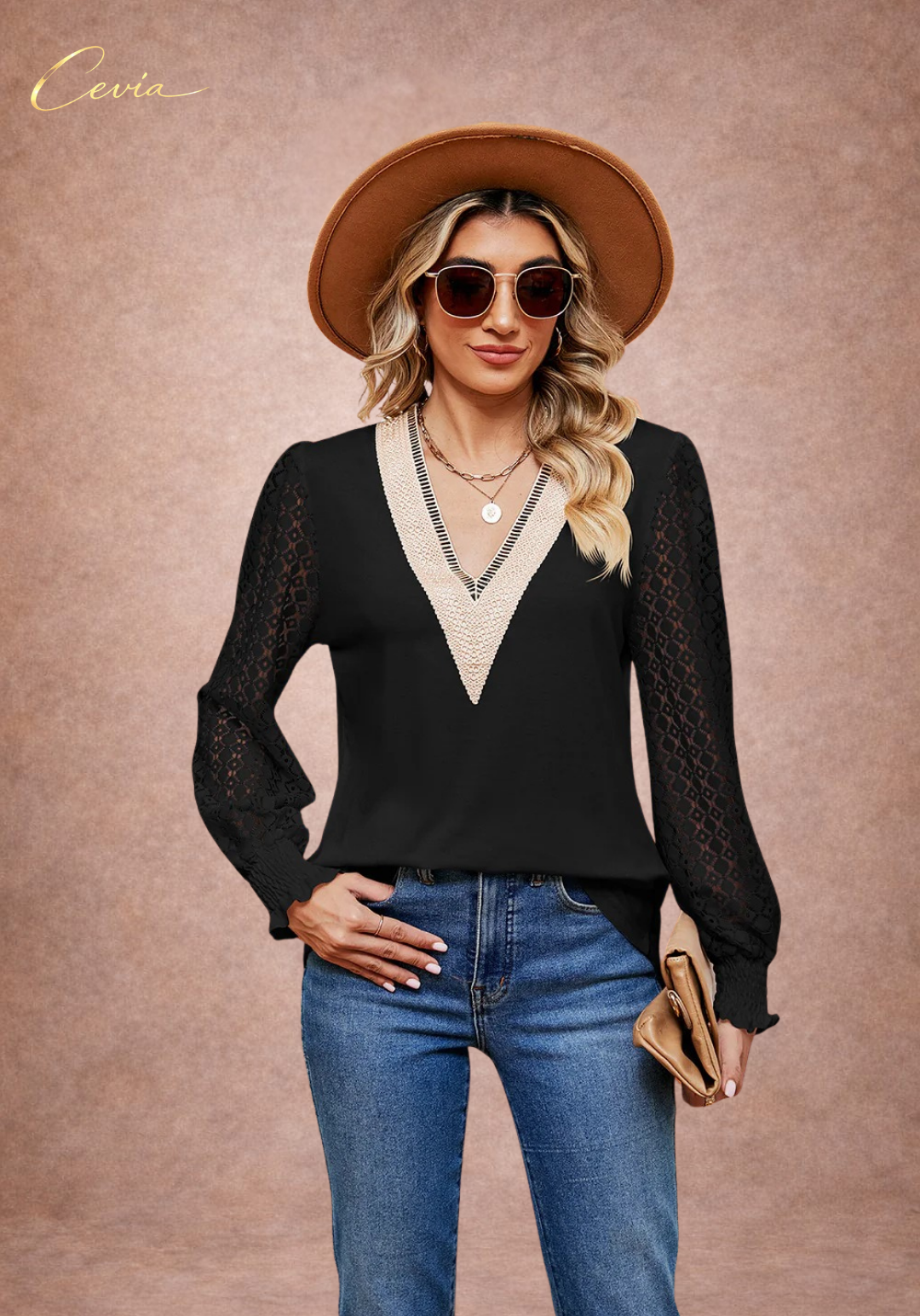 The Elowyn Lace-Elegance Blouse