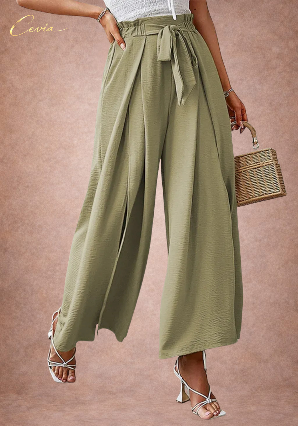 The Marielle Flow-Tie Palazzo Pants