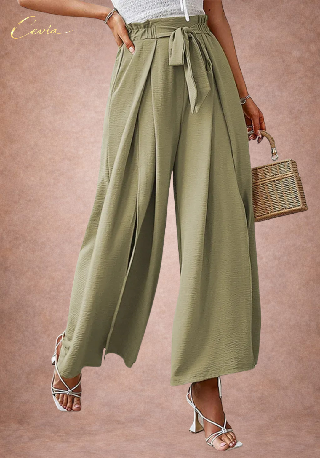 The Marielle Flow-Tie Palazzo Pants