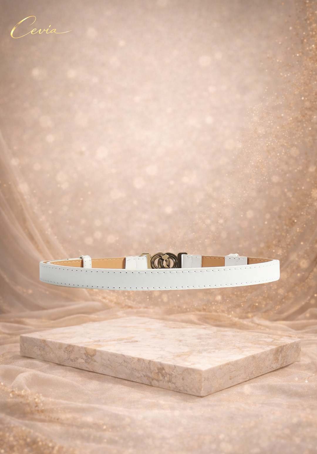 The Marivane Interlock Gold Accent Belt