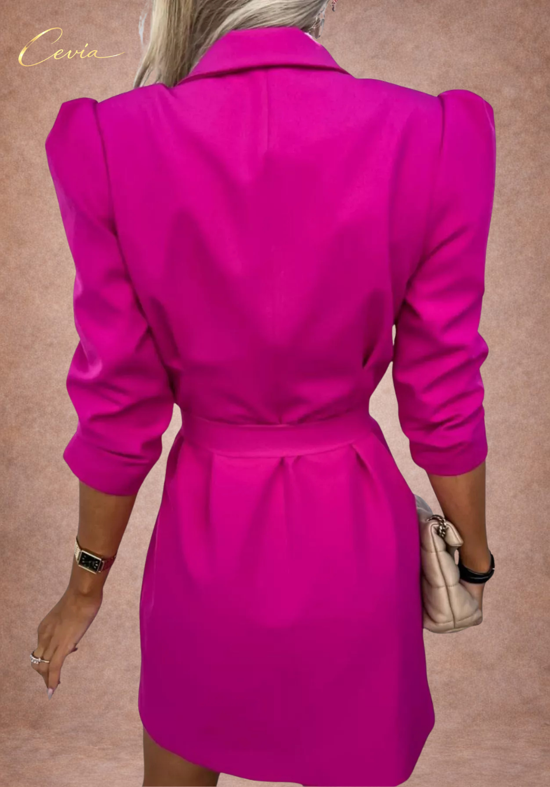 Blazer-Style Belted Mini Dress