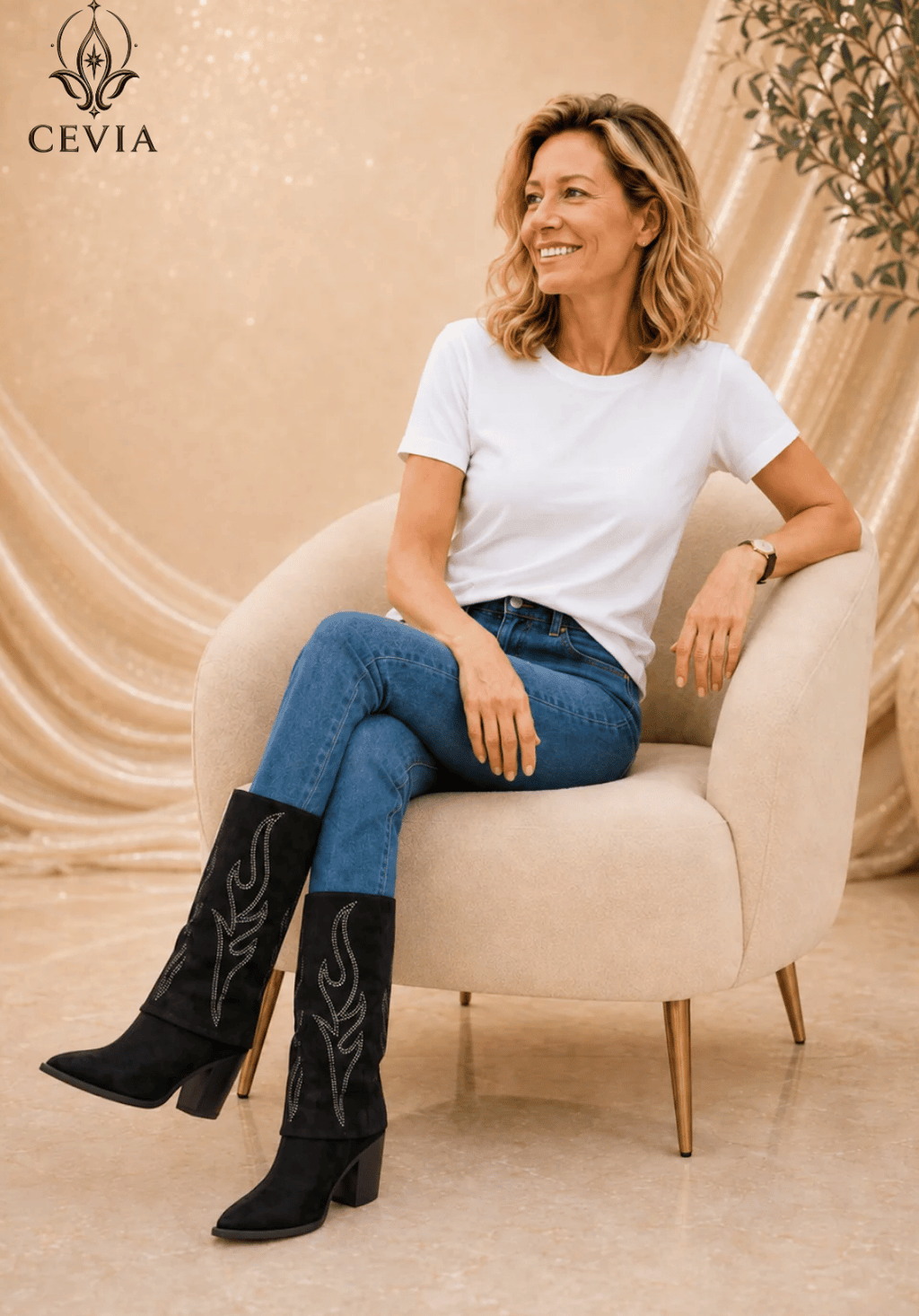 The Radiant Western Knee-High Boots