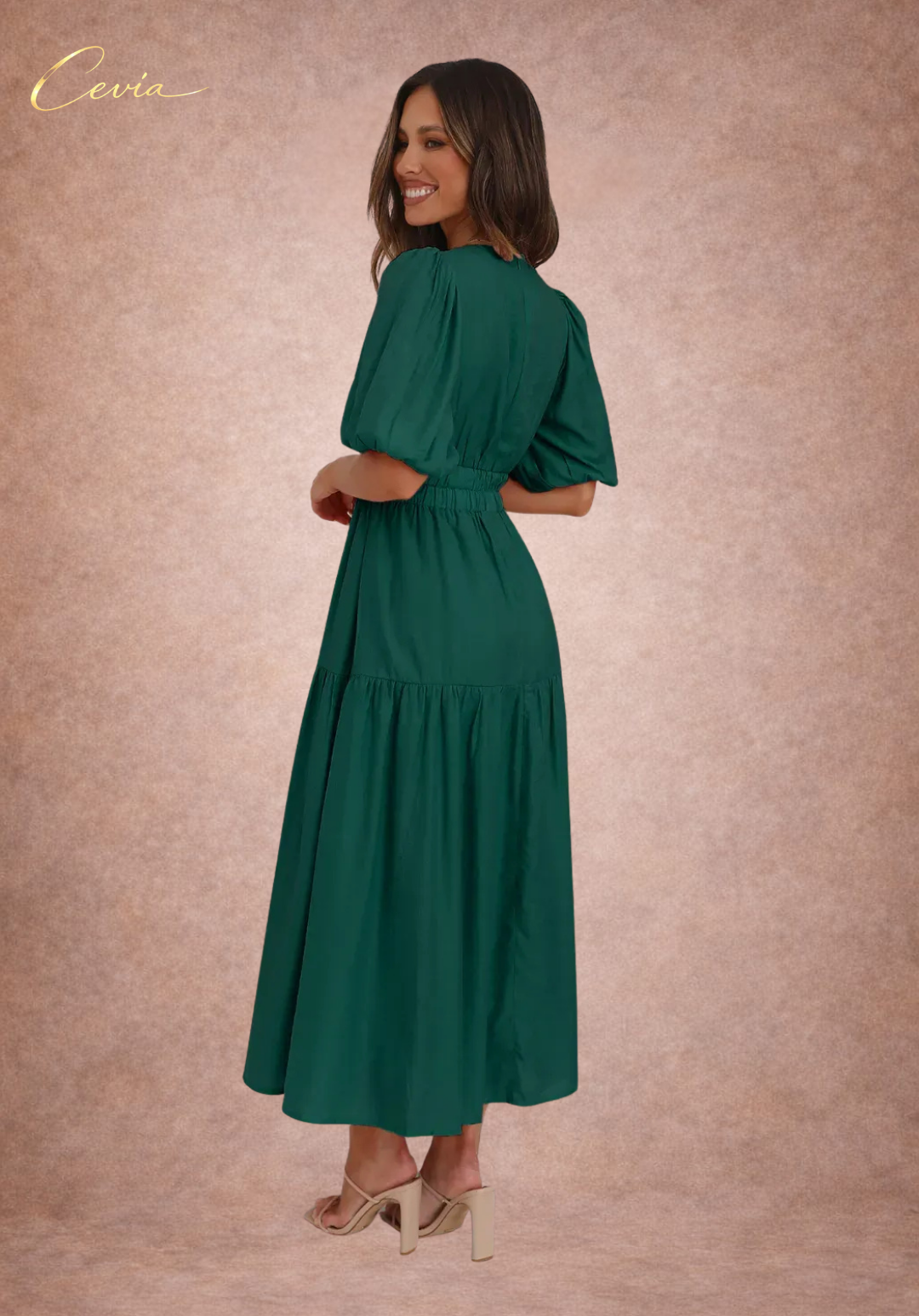 The Graceful Harmony Tiered Midi Dress