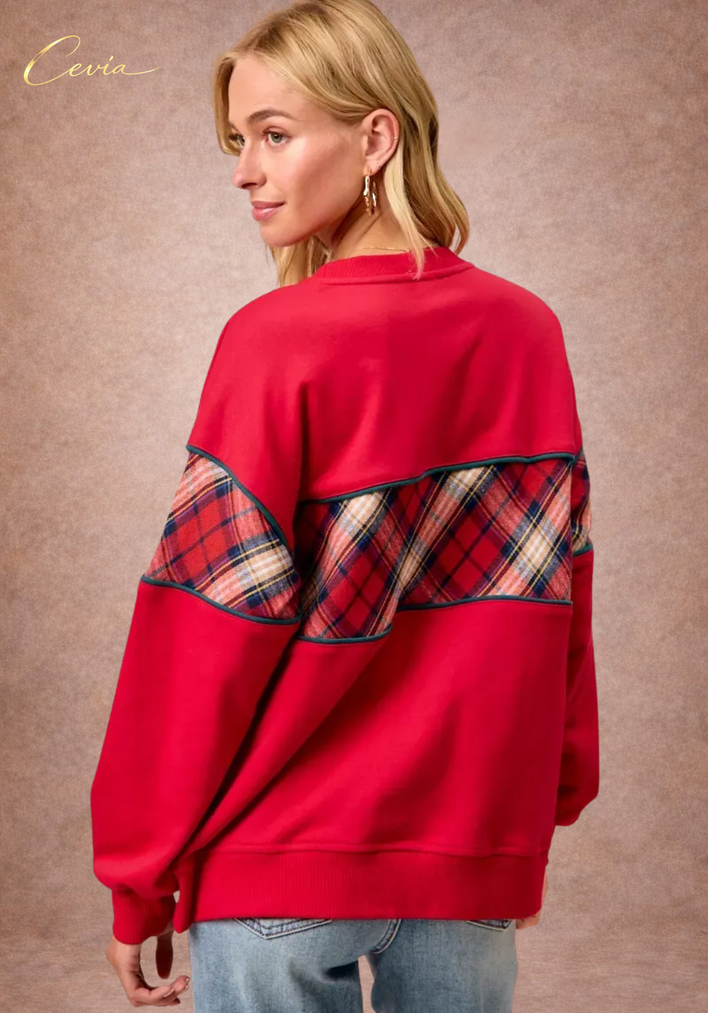 The Marivelle Plaid-Fest Holiday Top