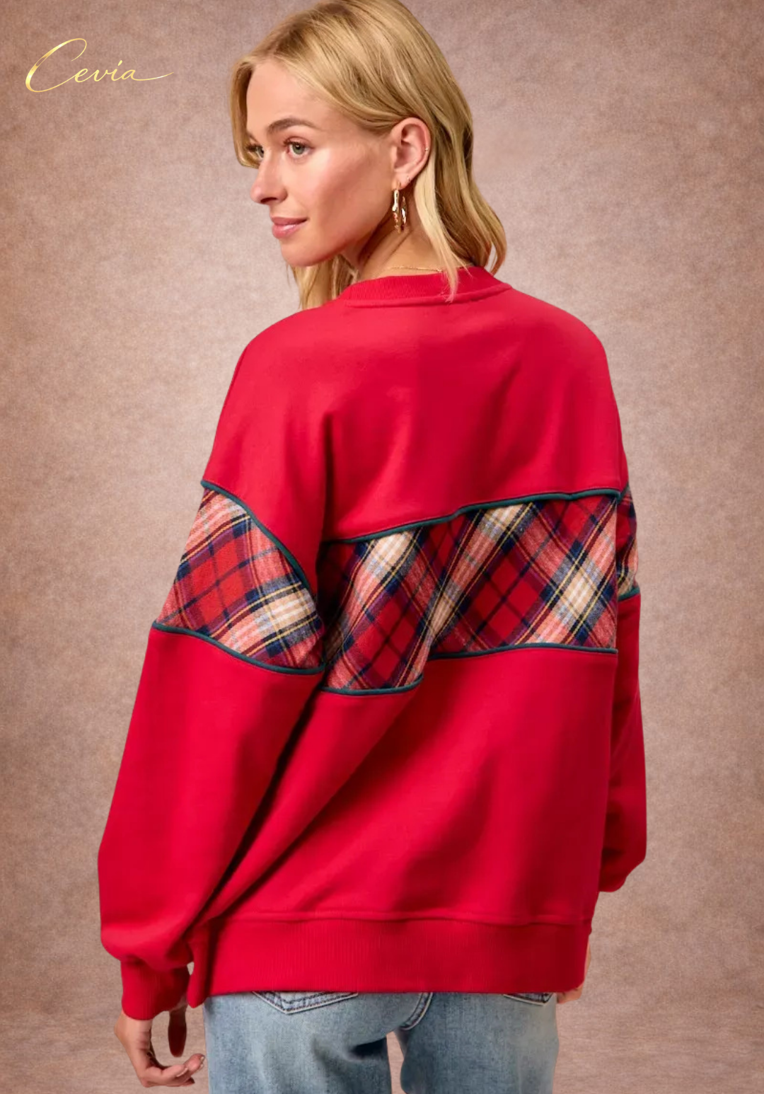 The Marivelle Plaid-Fest Holiday Top