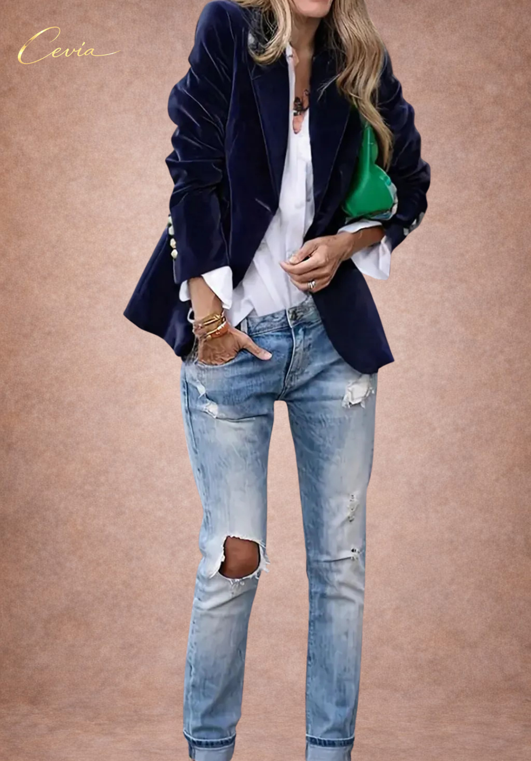 The Valérie Midnight Velvet Blazer