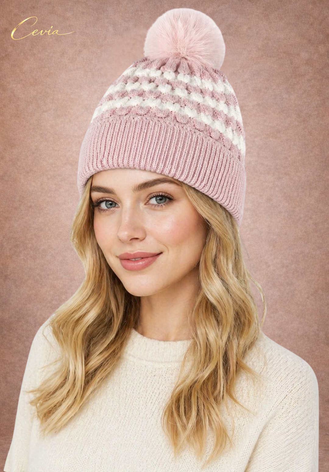 The Liorane Textured Pom Beanie