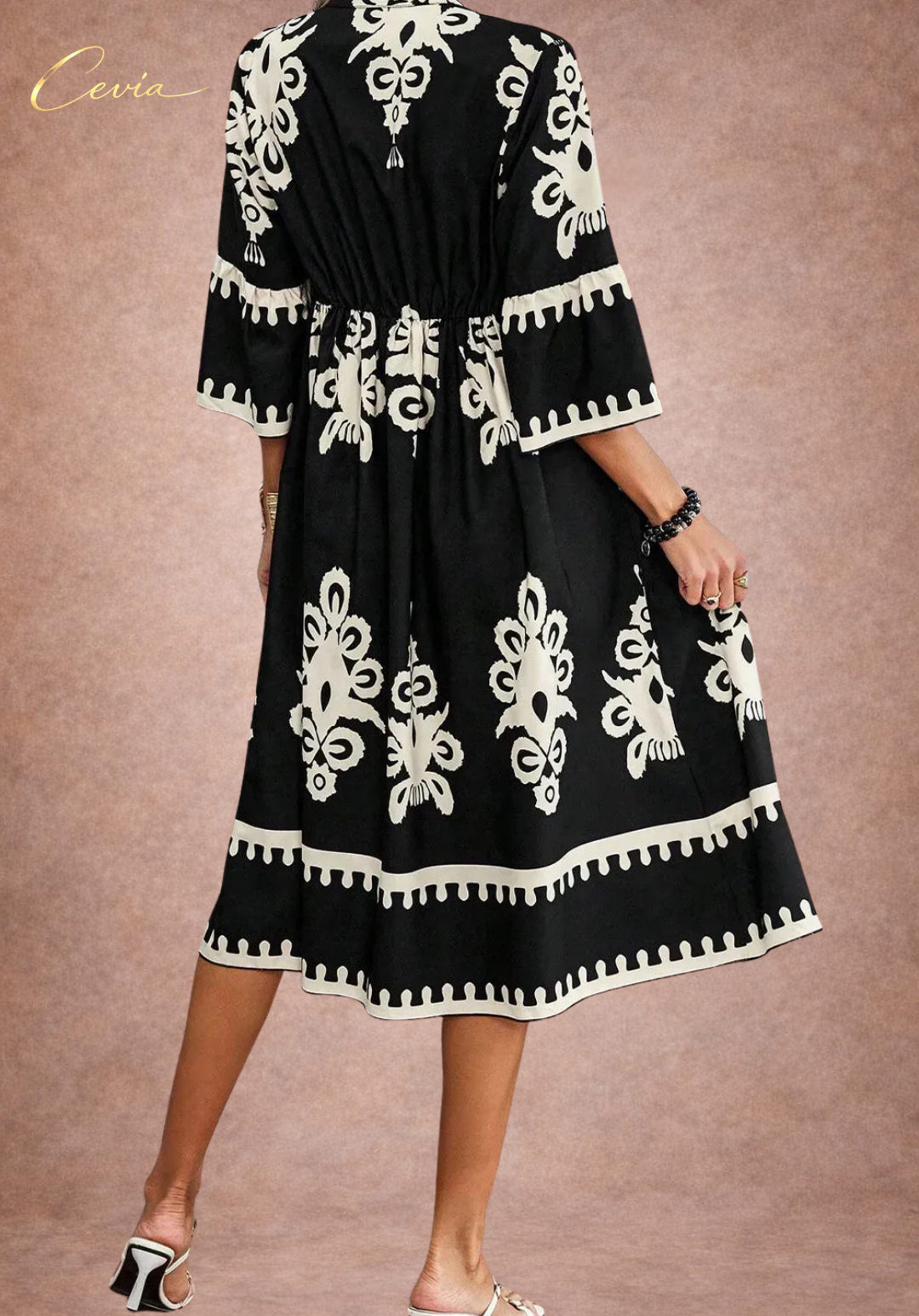 Bohemian V-Neck Tiered Mini Dress