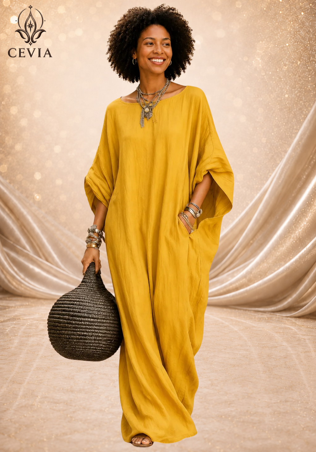 The Asymmetrical Draped Maxi Dress