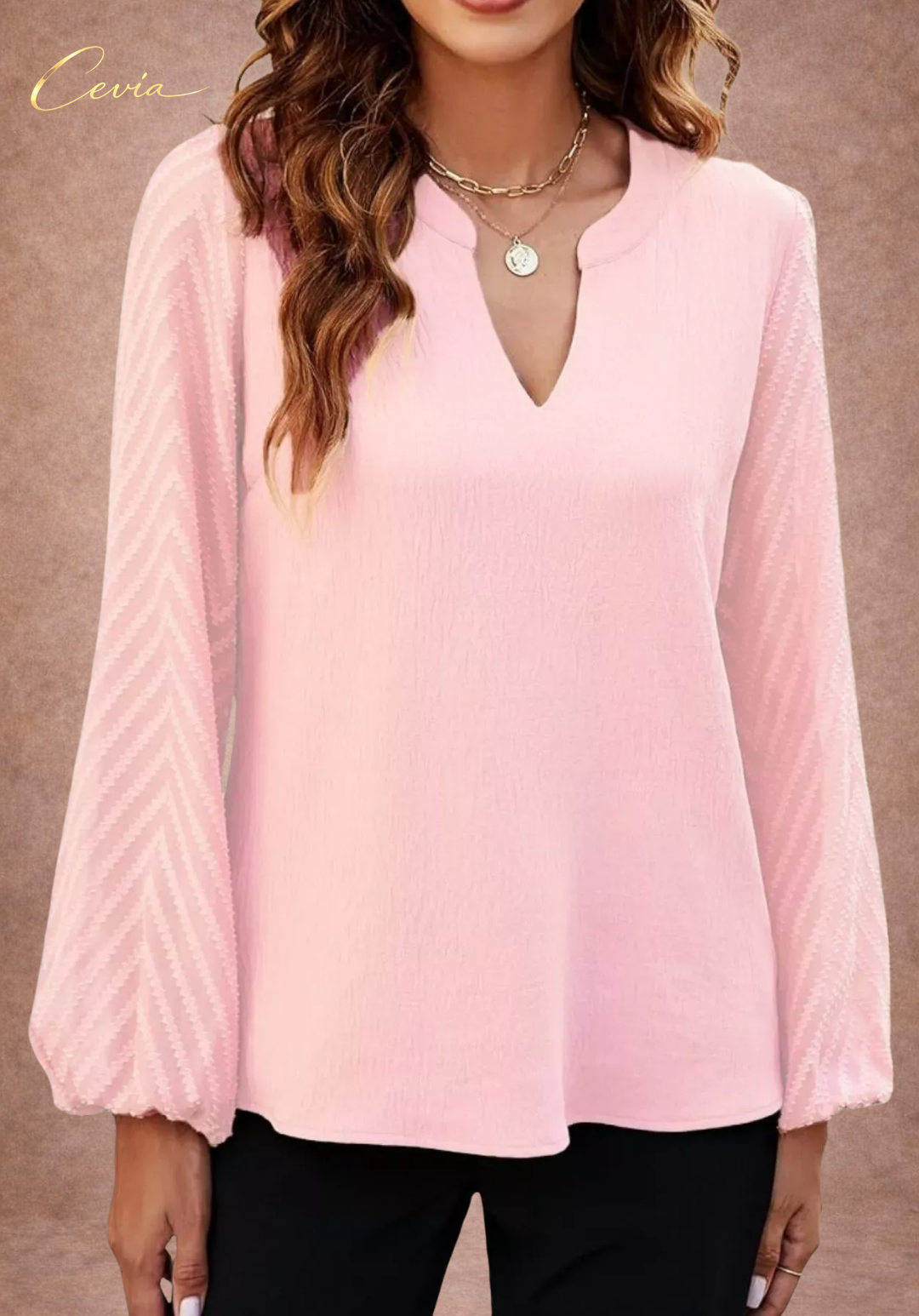 The Eloria Sheer-Elegance Blouse