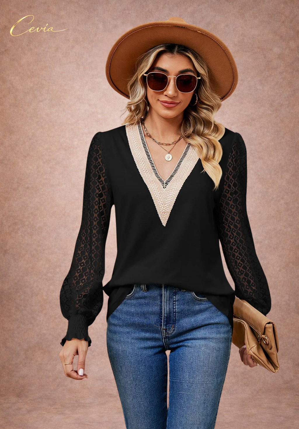 The Elowyn Lace-Elegance Blouse