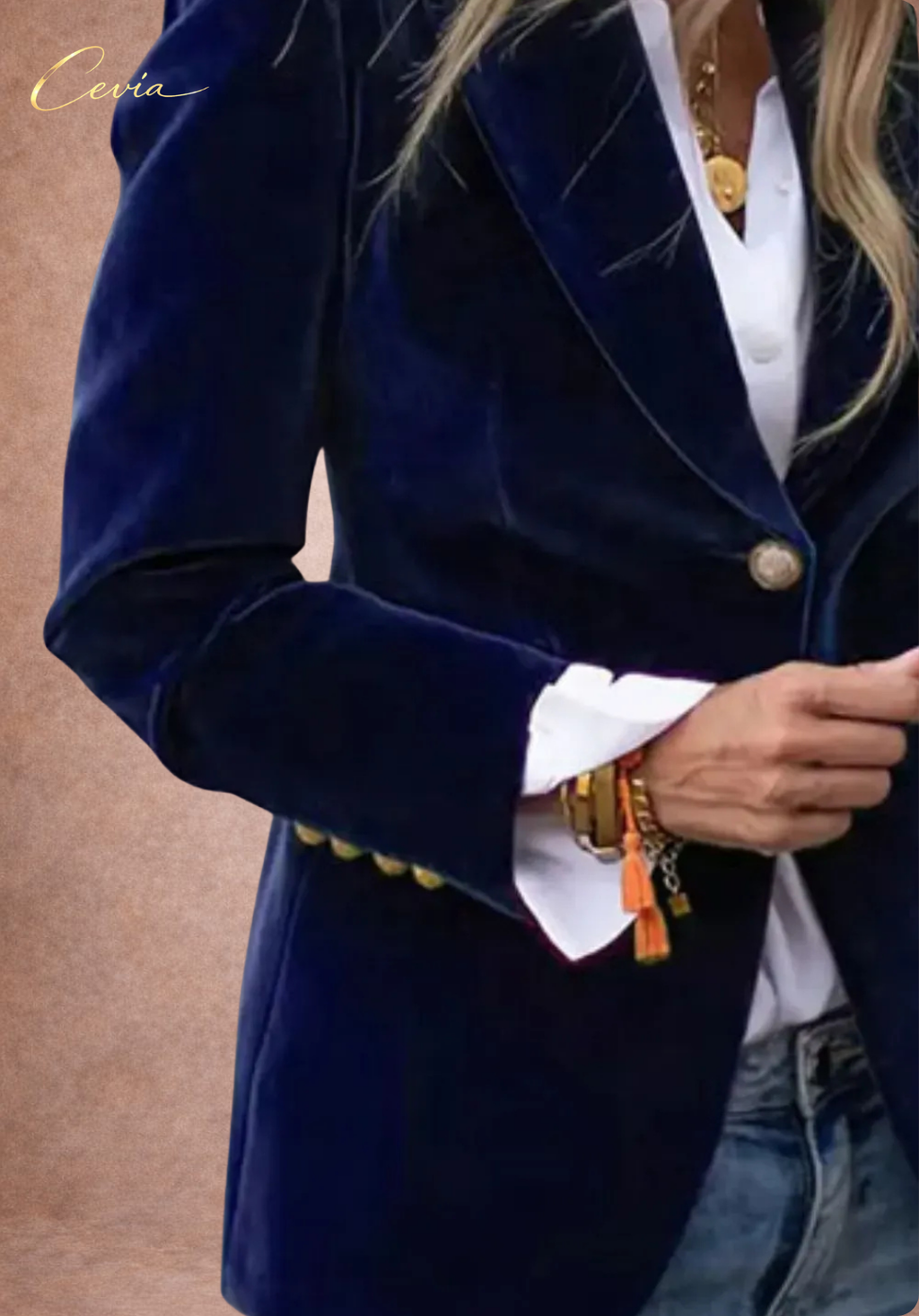 The Valérie Midnight Velvet Blazer