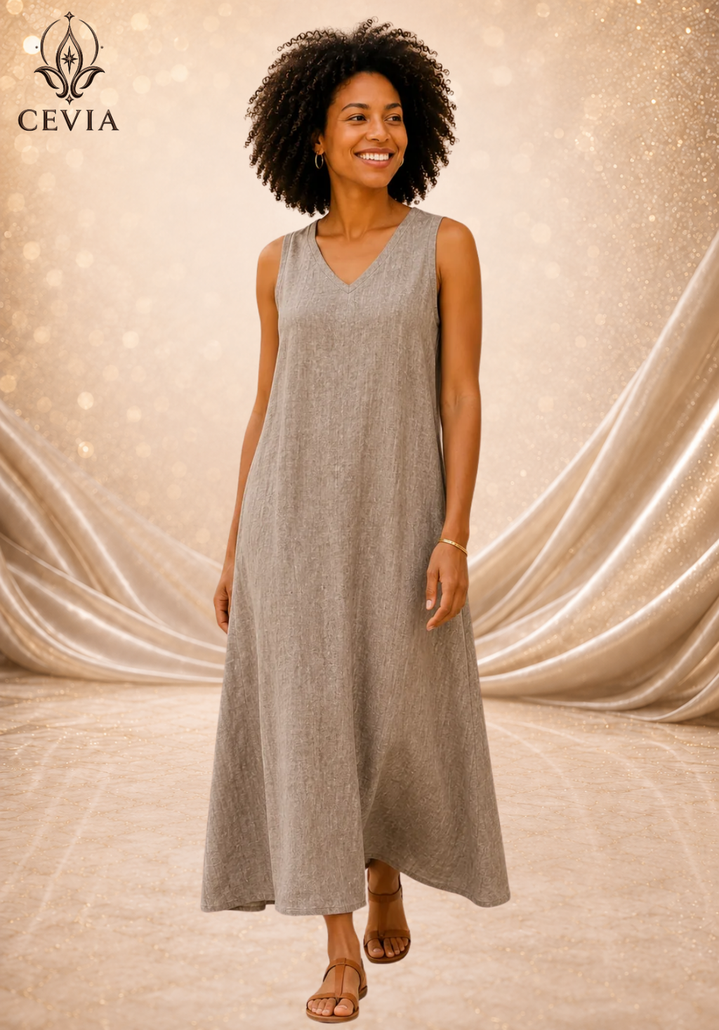 The Pocketed Sleeveless Maxi Dress