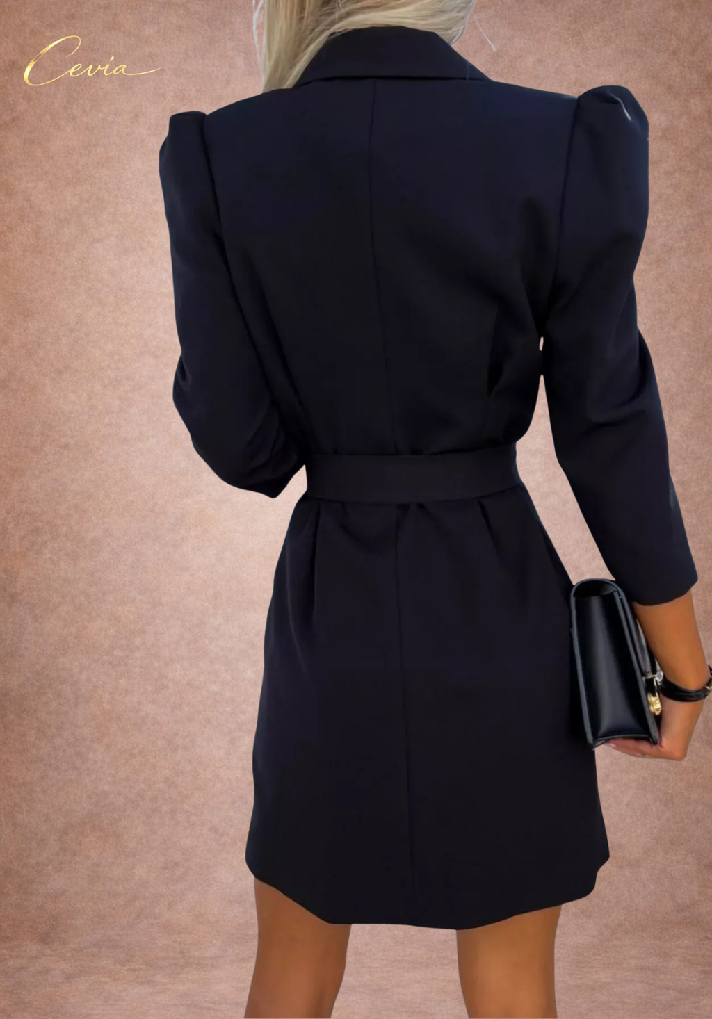 Blazer-Style Belted Mini Dress