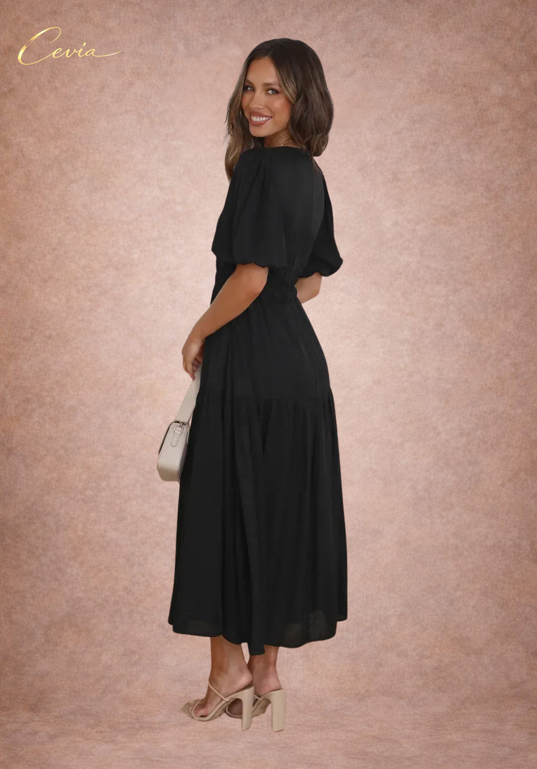 The Graceful Harmony Tiered Midi Dress