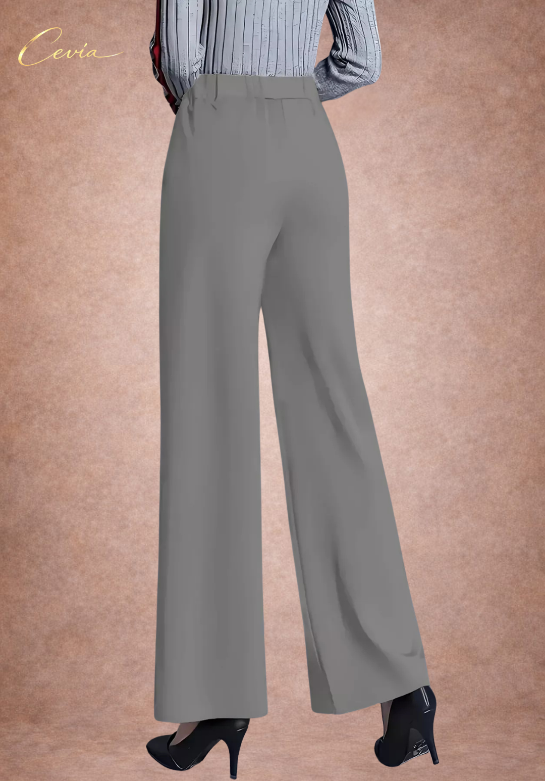 The Corvella Sleek-Line Wide-Leg Tailored Trousers
