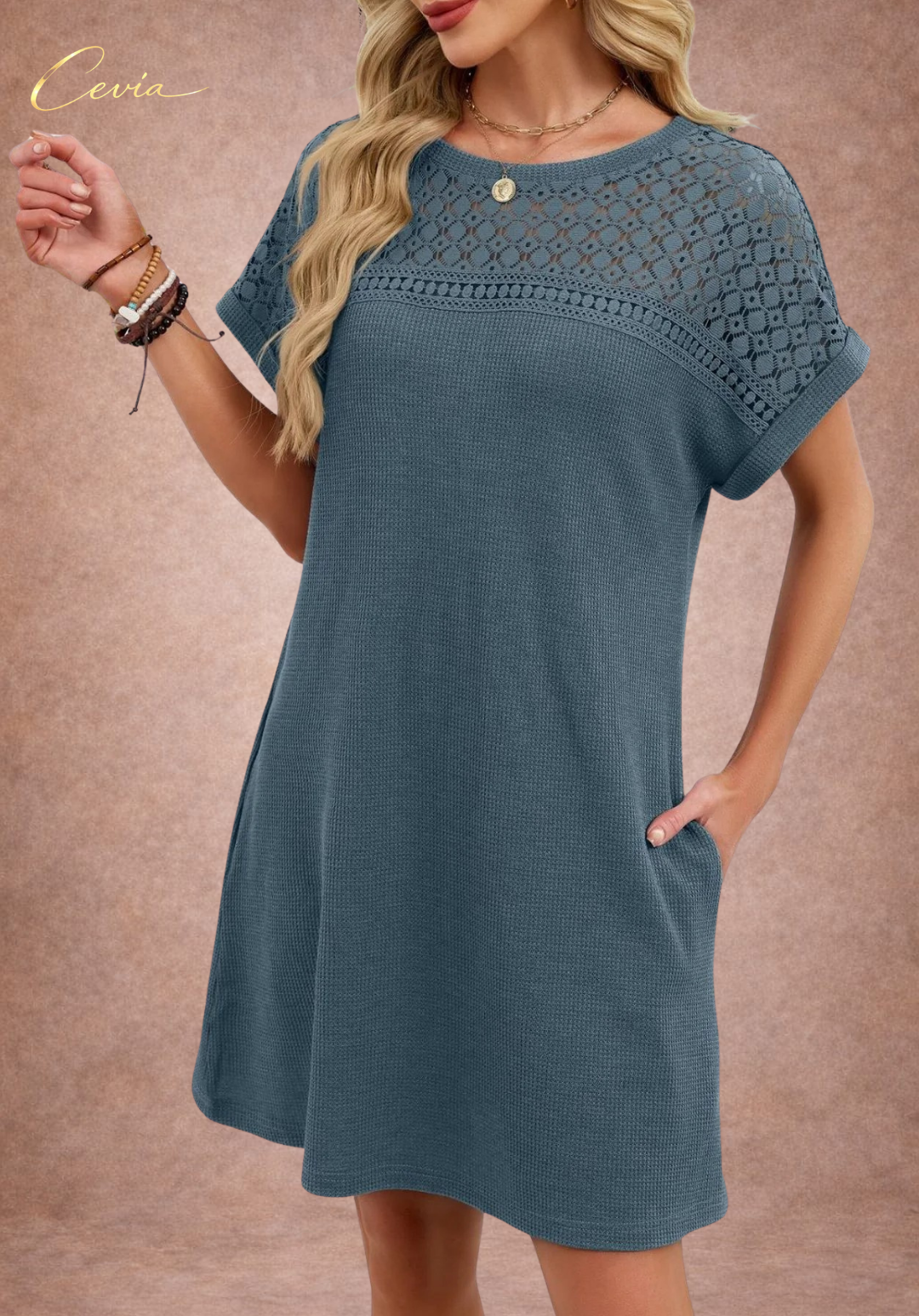 The Calista Textured Mini Dress