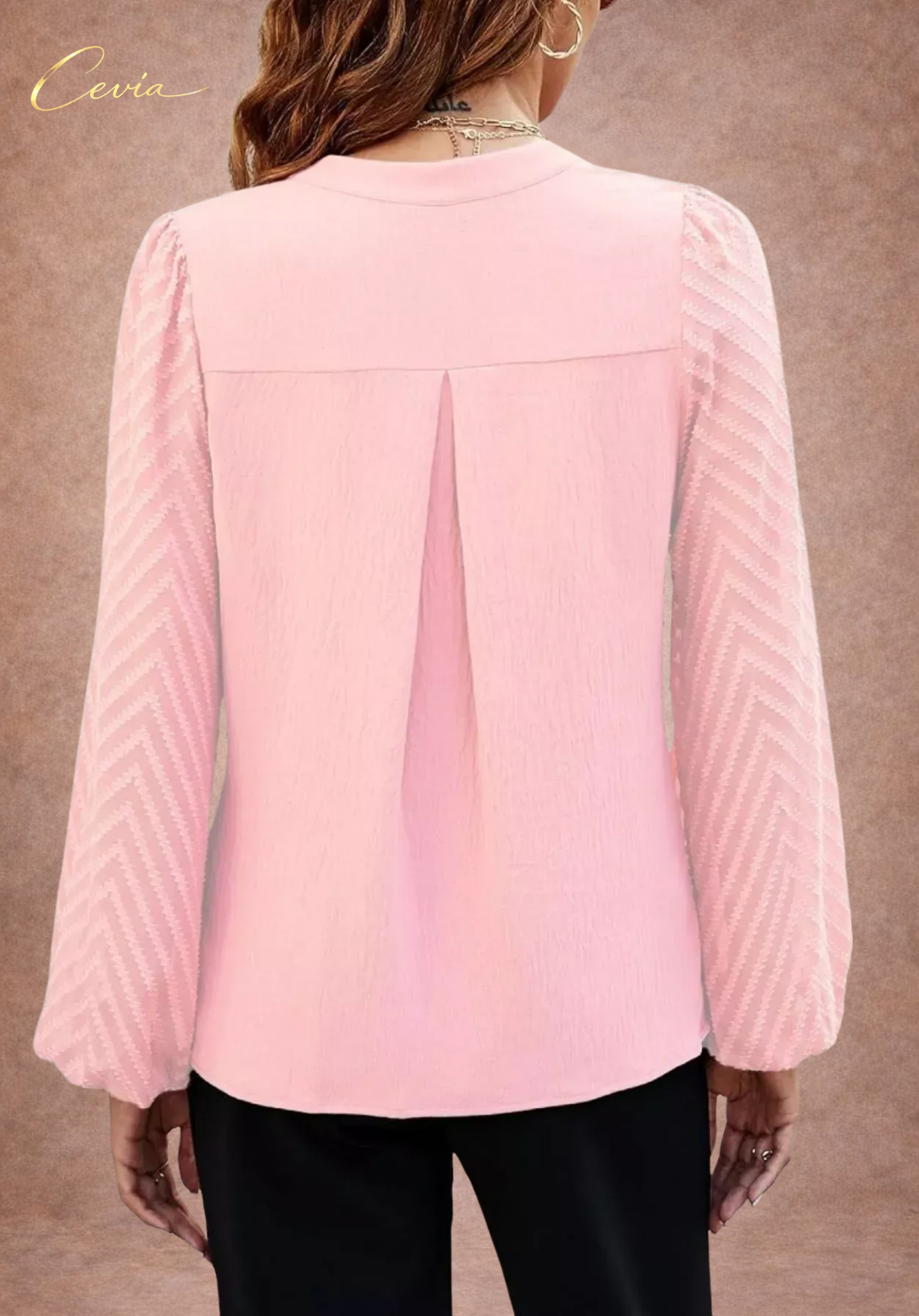 The Eloria Sheer-Elegance Blouse