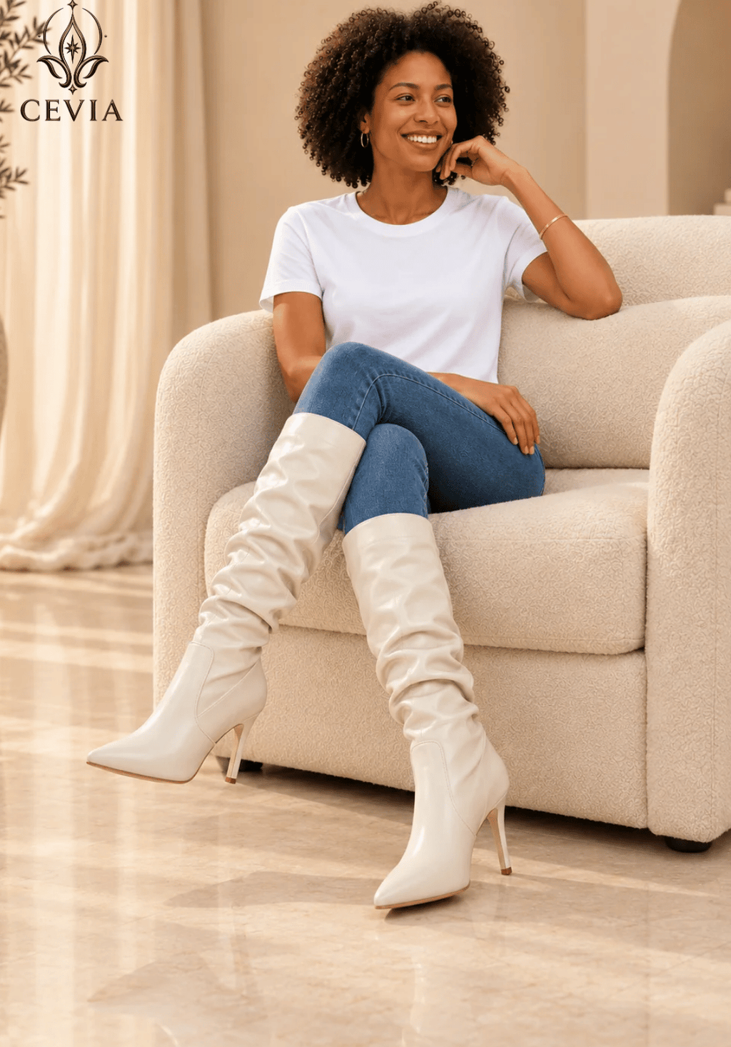 The Sculpted Slouch High-Heel Boots