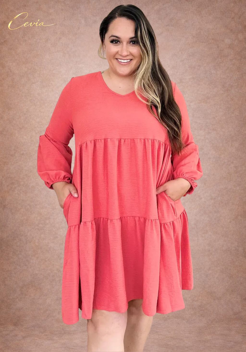 Tiered Ruffle Pocket Dress