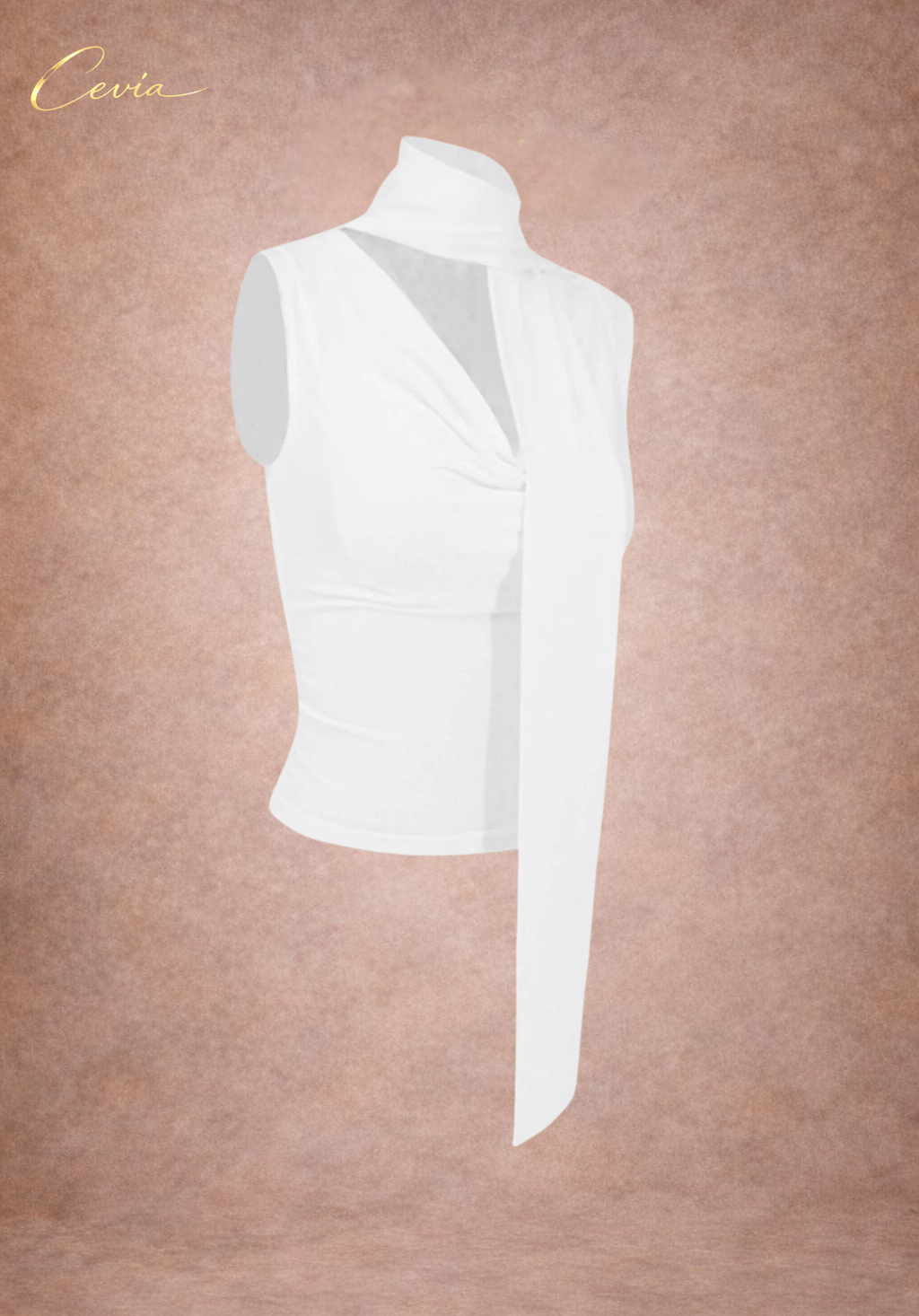 The Vivienne Draped Scarf Top
