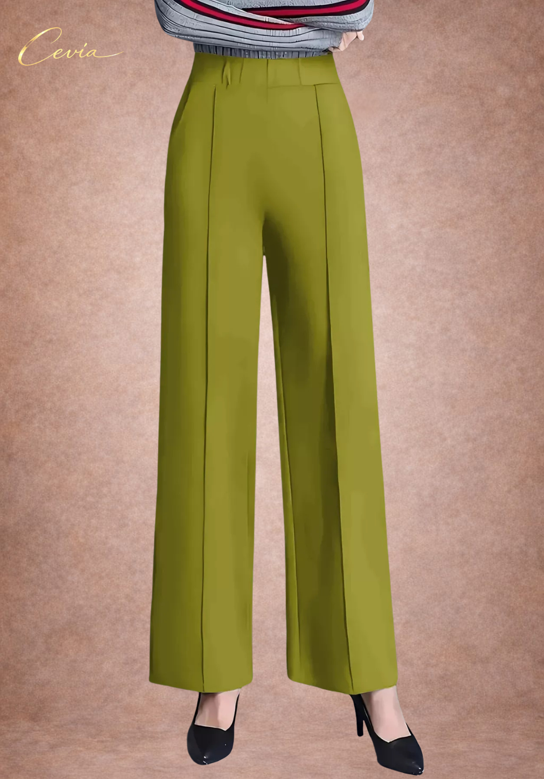 The Corvella Sleek-Line Wide-Leg Tailored Trousers