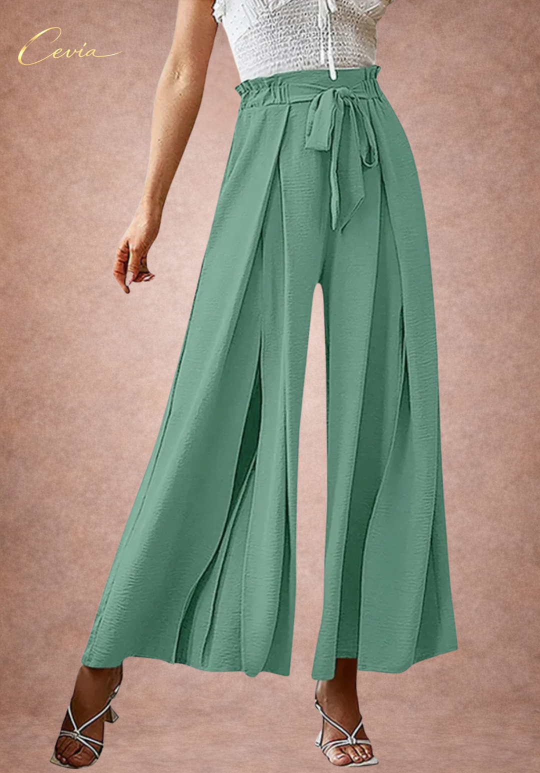 The Marielle Flow-Tie Palazzo Pants