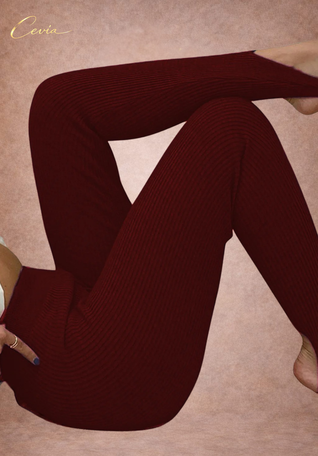 The Marvelle Ribbed-Stirrup Leggings