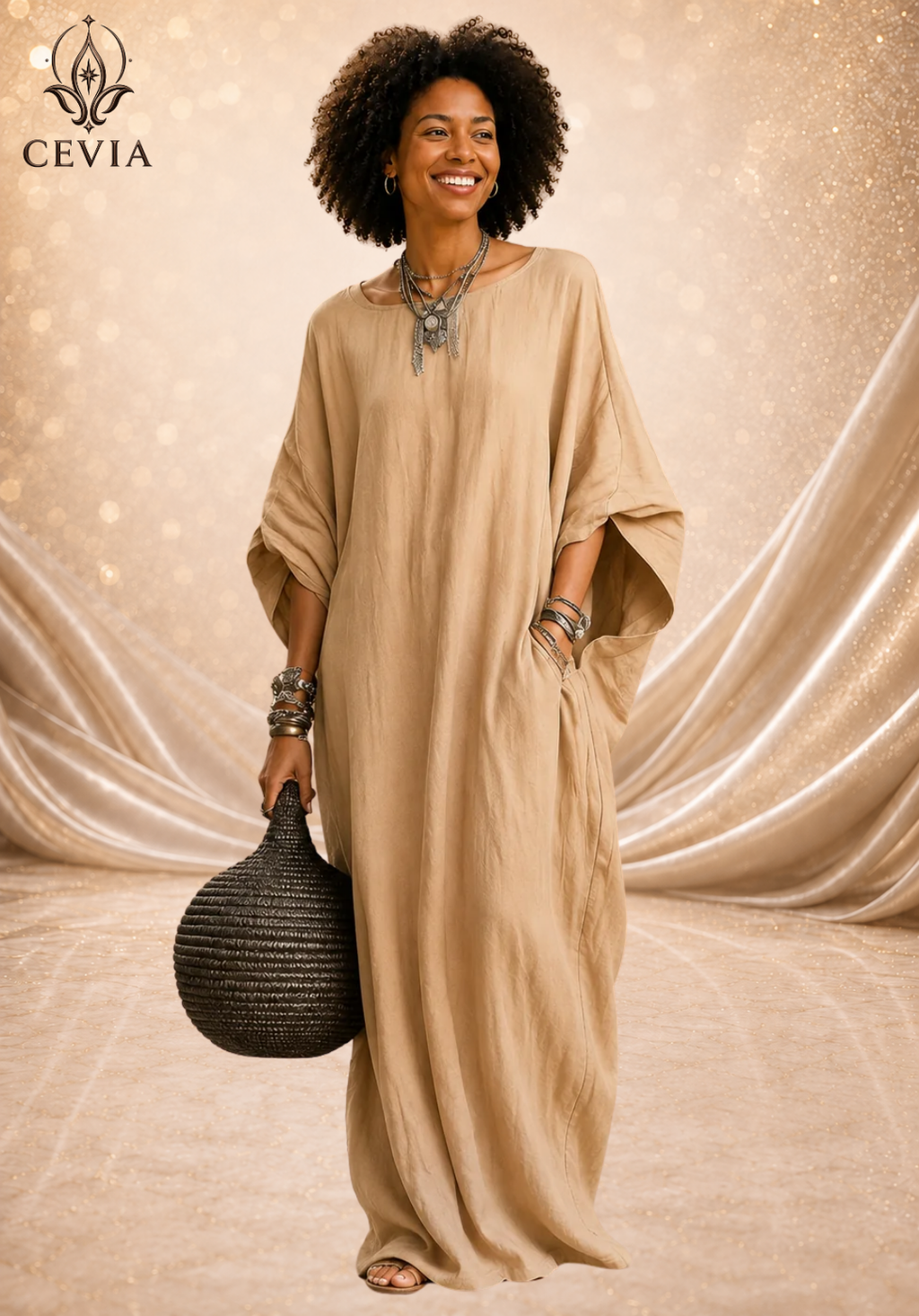 The Asymmetrical Draped Maxi Dress