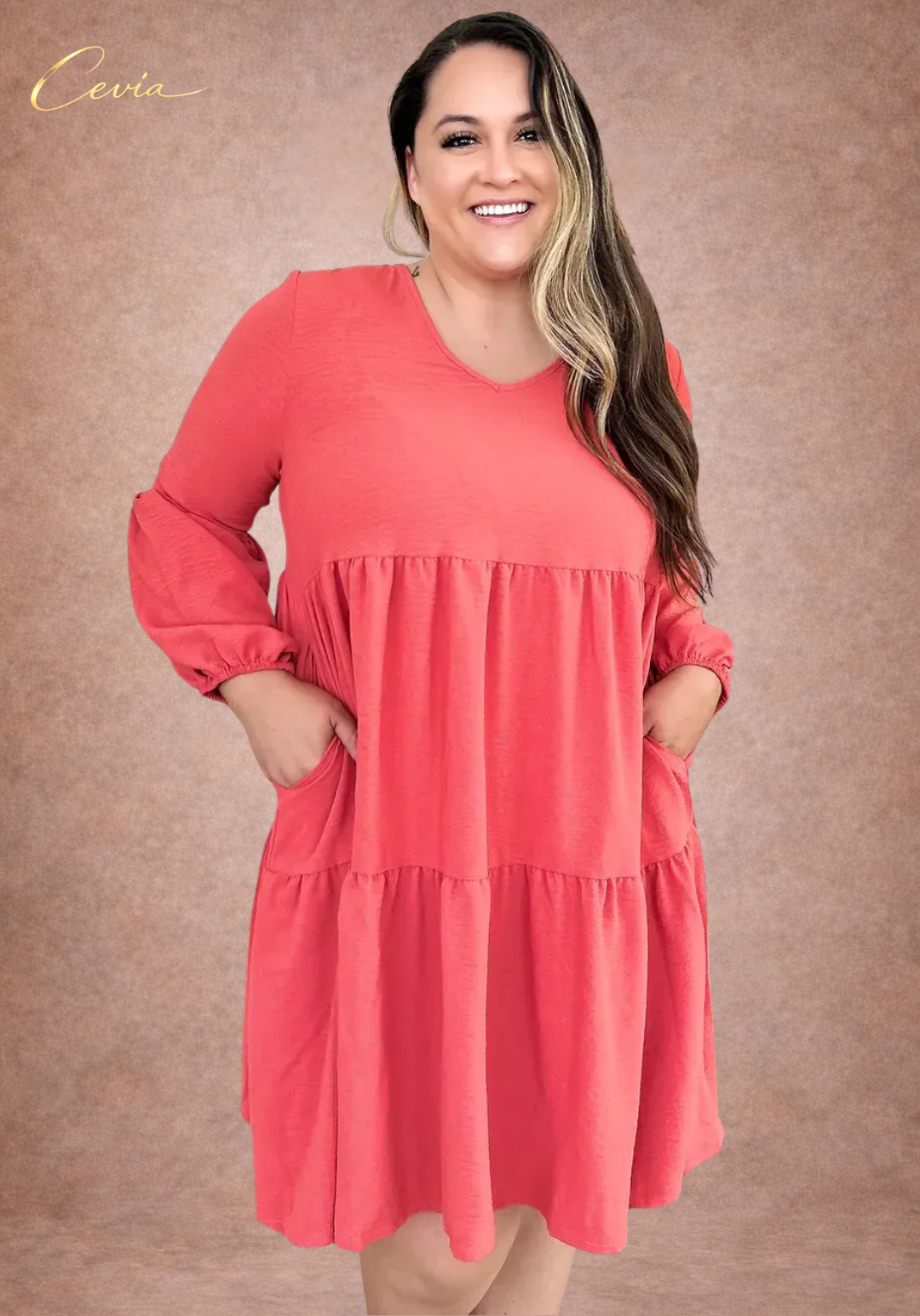 Tiered Ruffle Pocket Dress