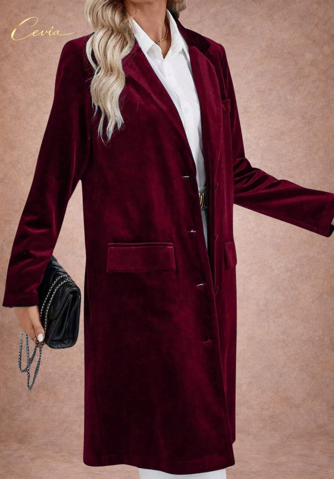 The Velvet Luxe Longline Blazer Coat