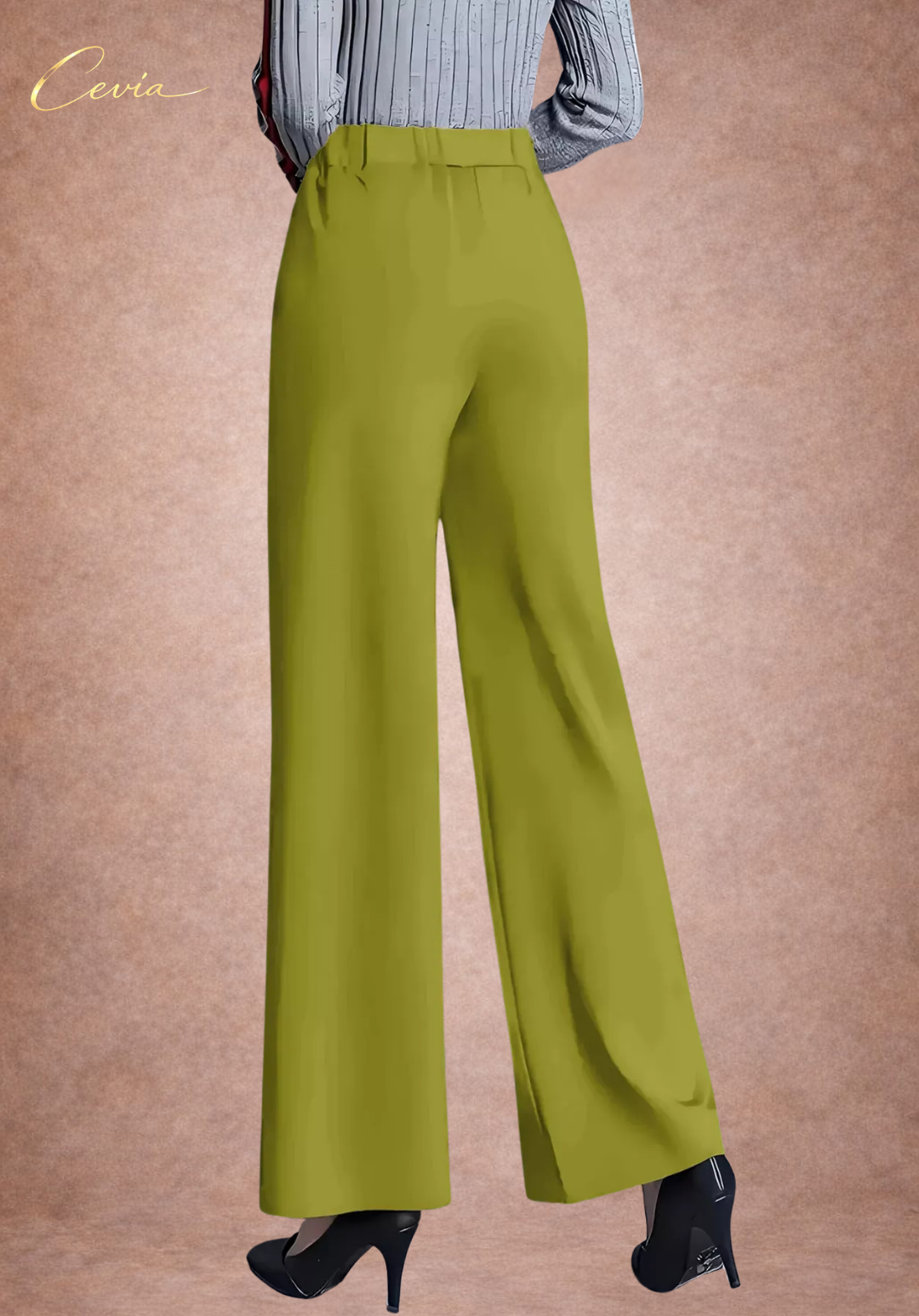 The Corvella Sleek-Line Wide-Leg Tailored Trousers
