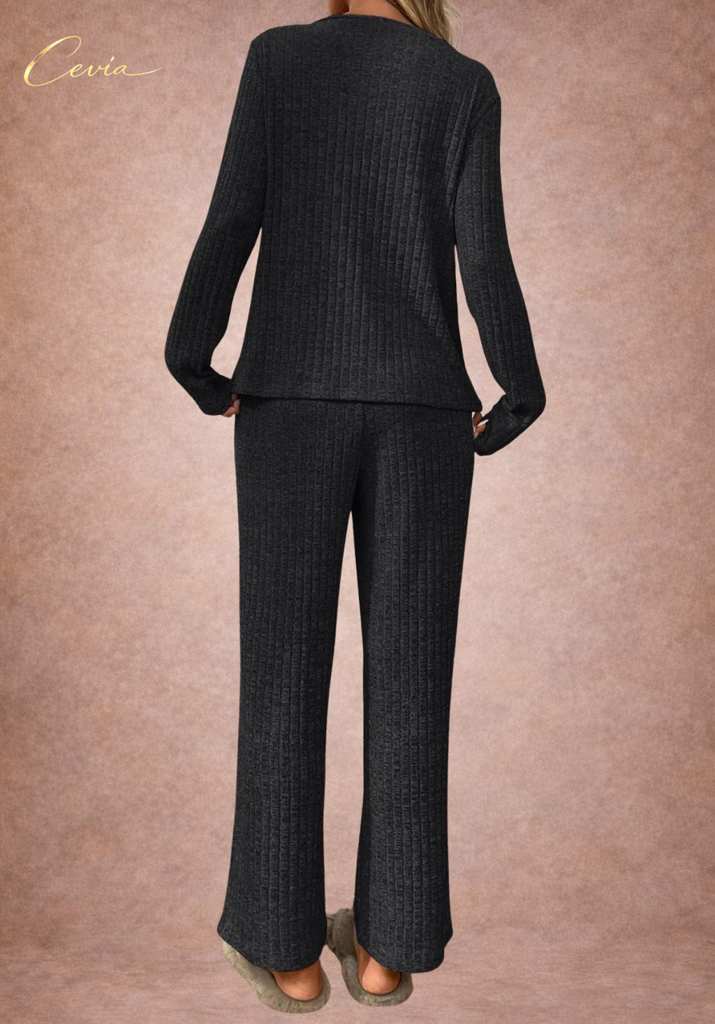 Azure-Ribbed Lounge Set