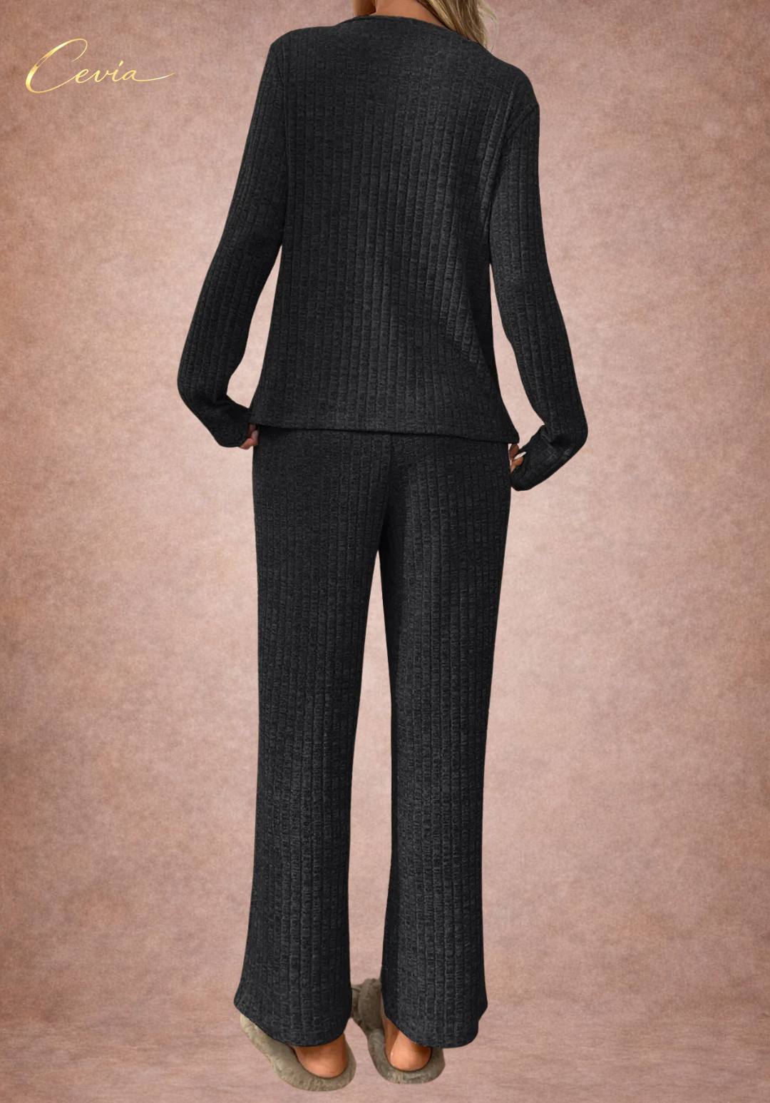 Azure-Ribbed Lounge Set