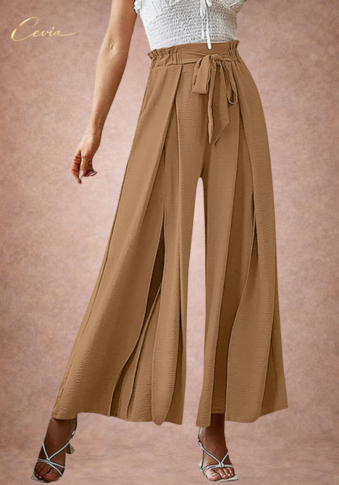 The Marielle Flow-Tie Palazzo Pants