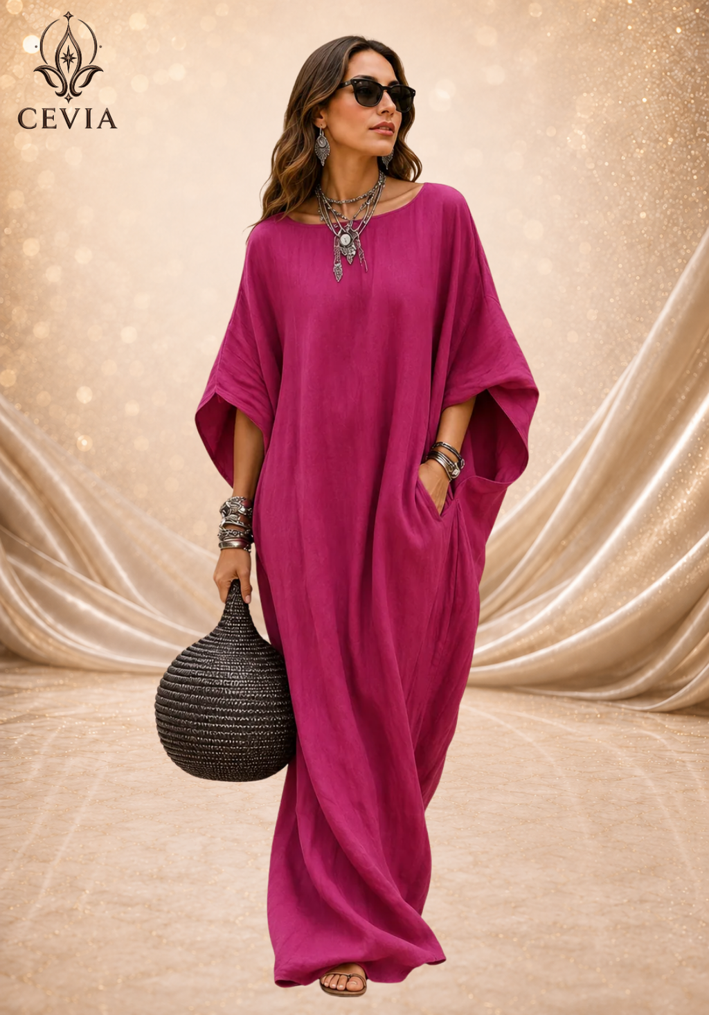 The Asymmetrical Draped Maxi Dress