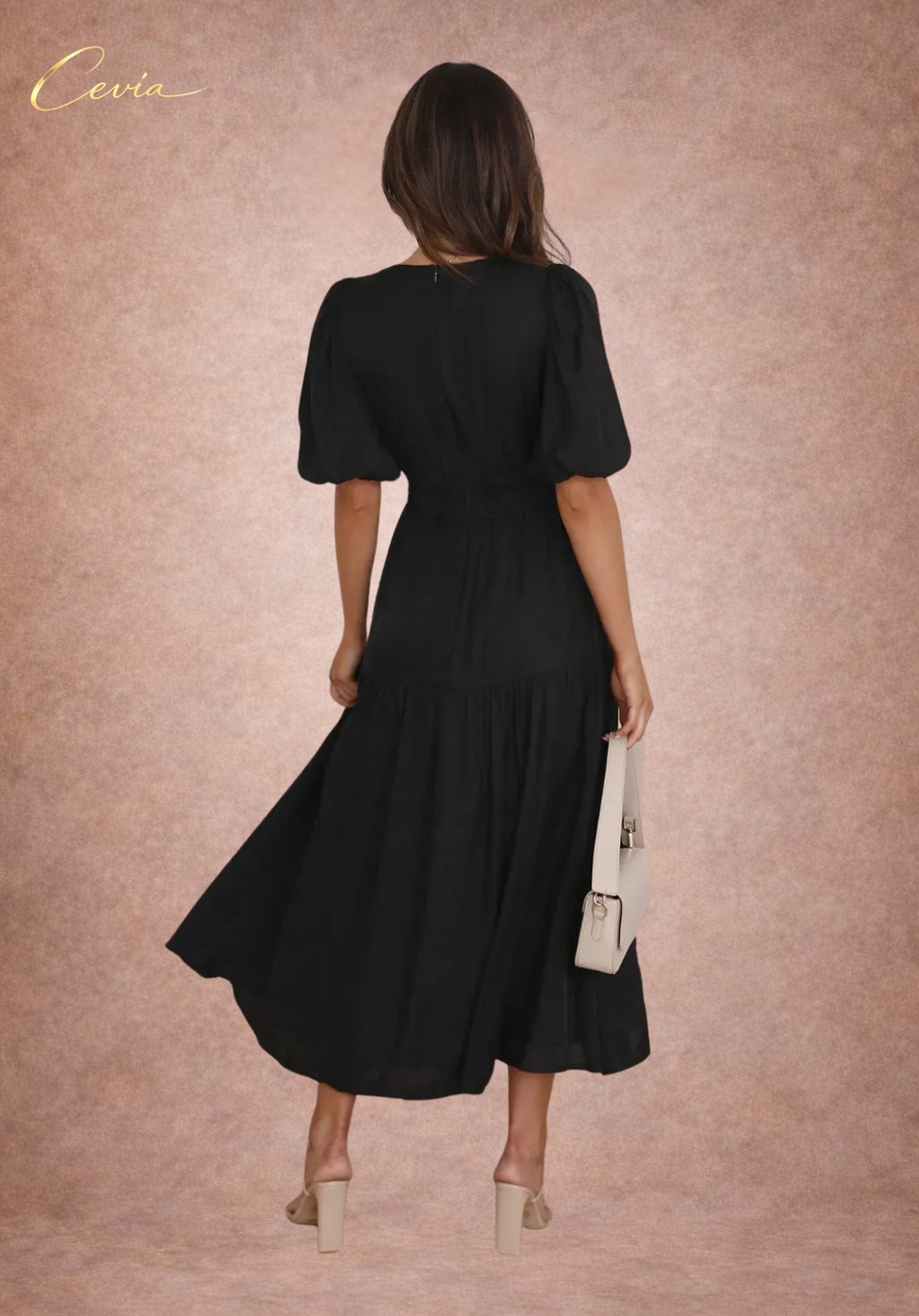 The Graceful Harmony Tiered Midi Dress