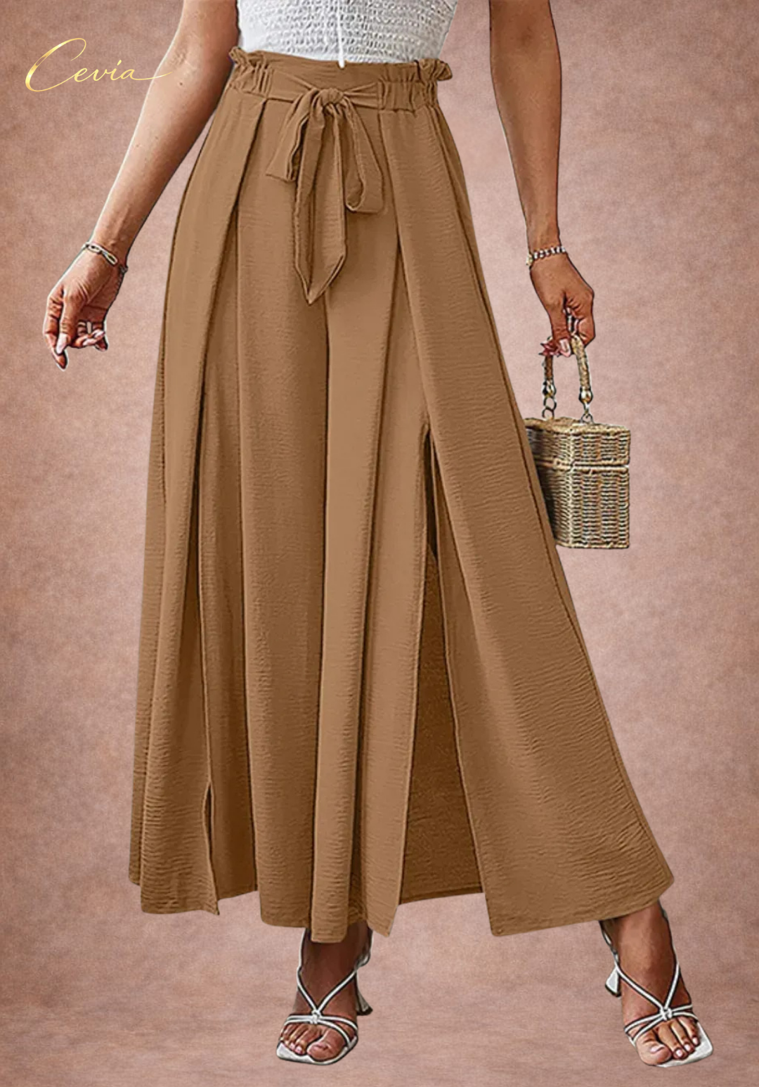 The Marielle Flow-Tie Palazzo Pants