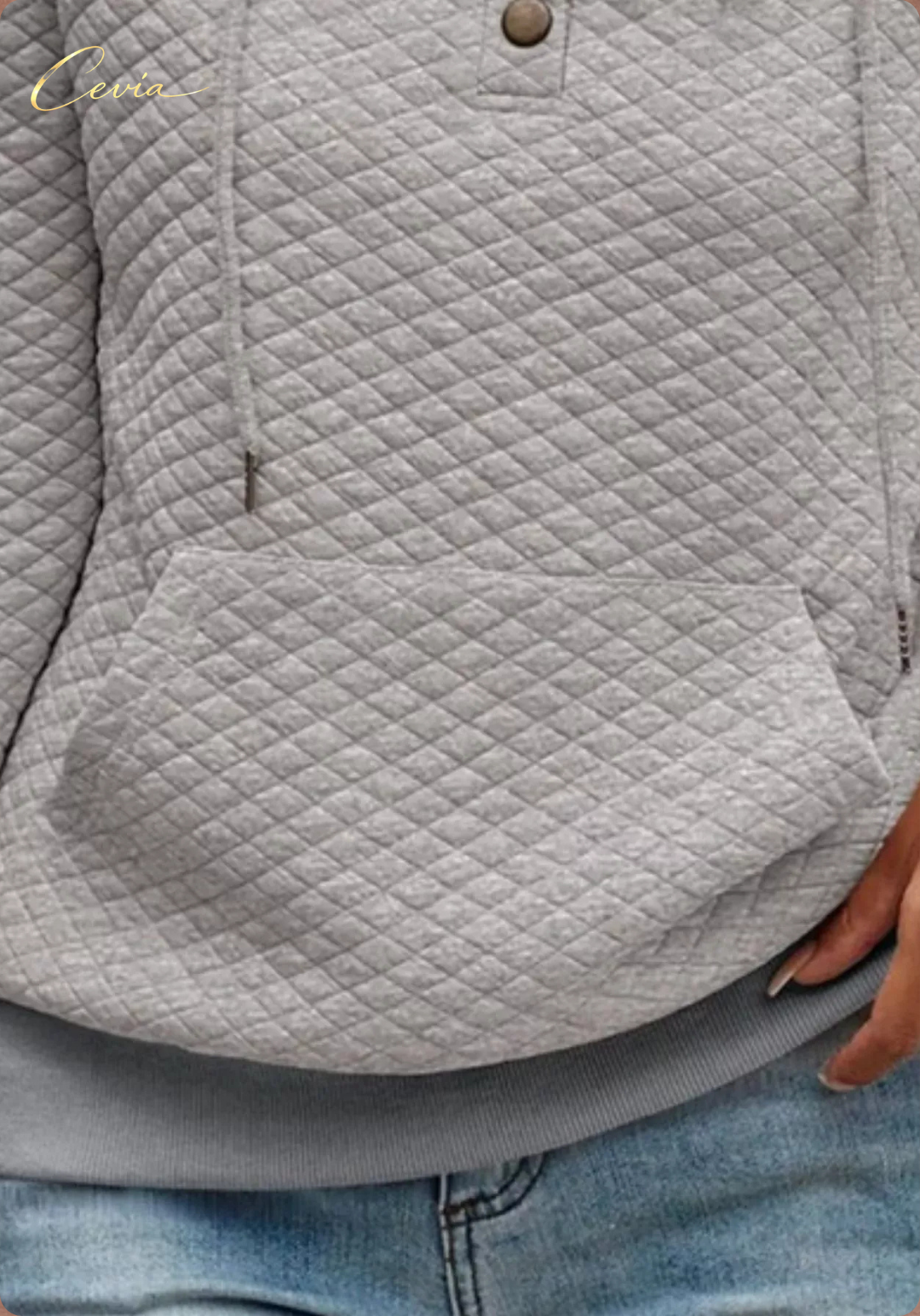 The Alverine Quilted Buttonline Hoodie