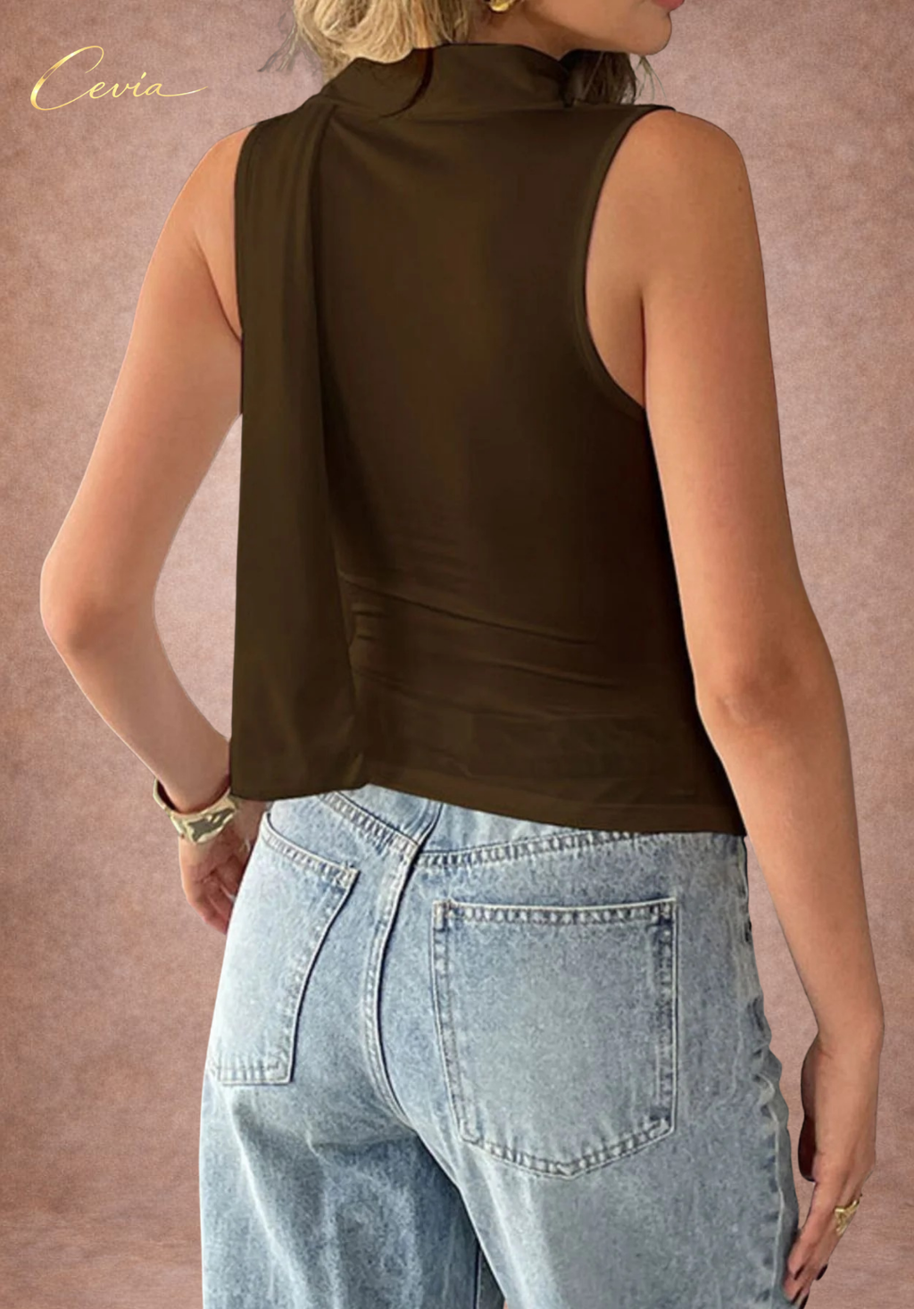 The Vivienne Draped Scarf Top