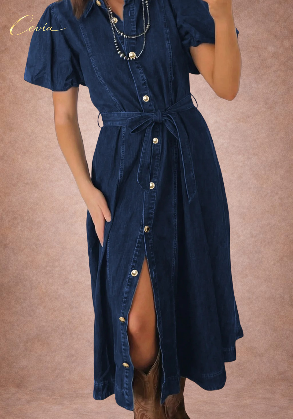 The Heritage Buttoned Midi Dress